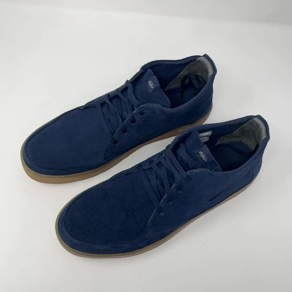 Nike‎ SB Solarsoft Moc Mens 10 Navy Blue Suede Gum Bottom Skate Shoes 454299 400
